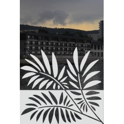 ROS5 50x47 naklejka na okno wzory roślinę - liście